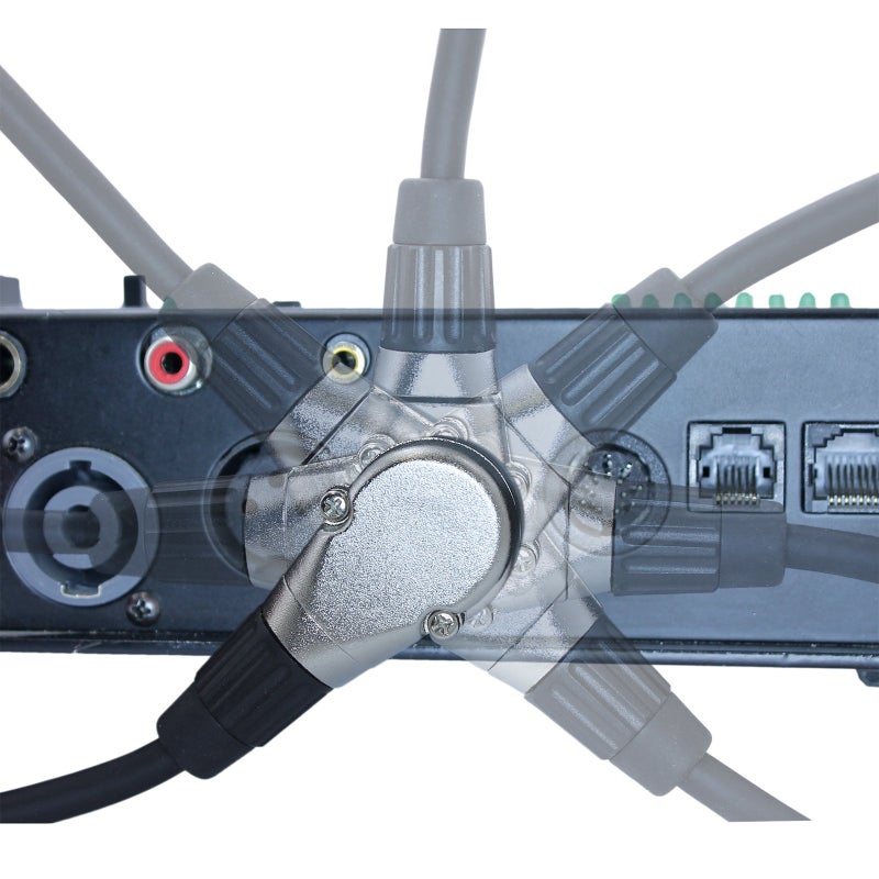 MCSPROAUDIO 90 Degree Adjustable 3 Pin XLR Right Angle Connector - 7 Clockable Positions (Female) - Image 3